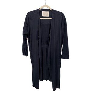 Thought Open Front Cardigan Size Small 3/4 Sleeve Navy Blue Modal Viscose Layers